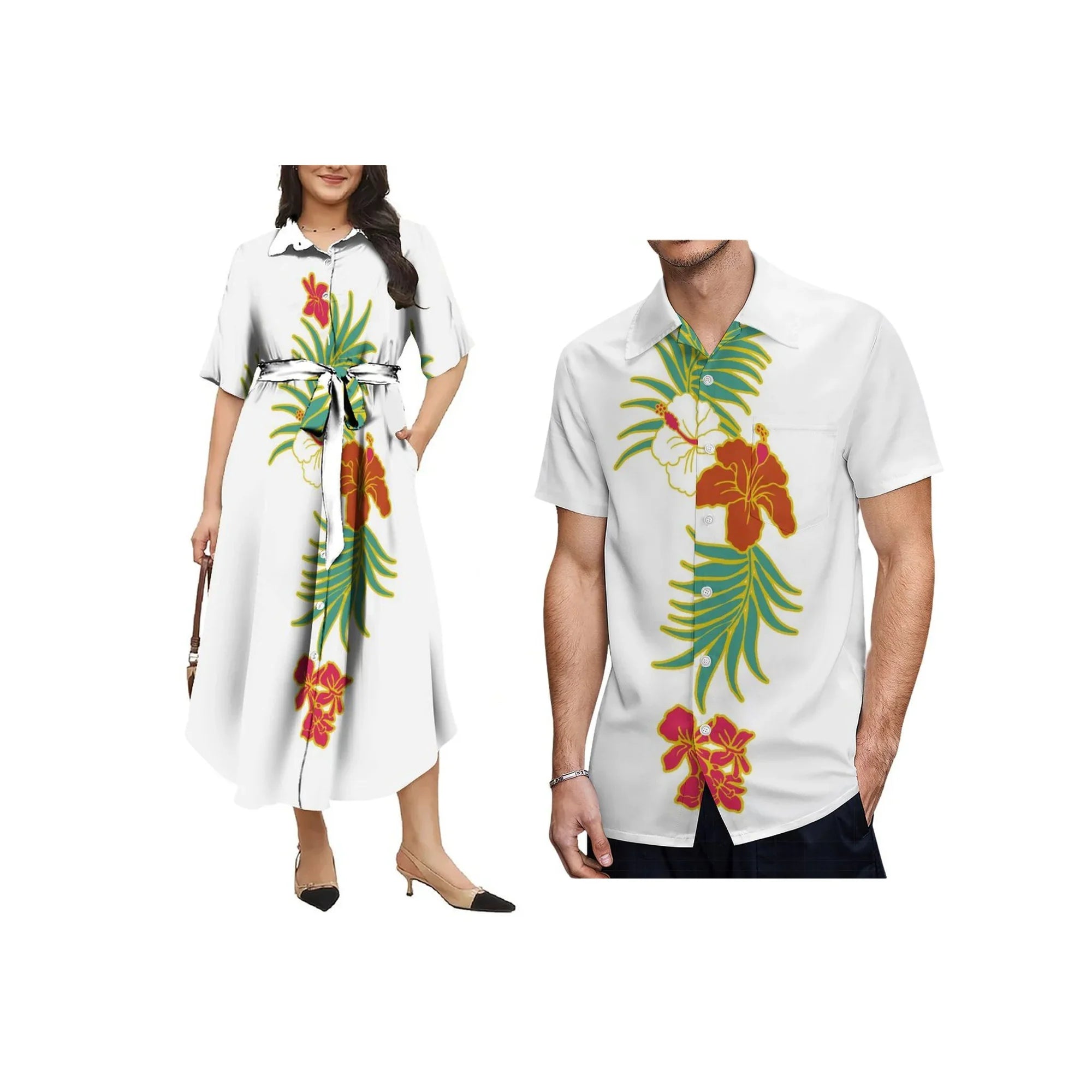 Couples Summer Collection,  Pacific – Hawaii inspired Dresses & T-Shirts