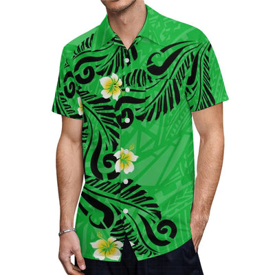 2024 Women'S High-Waisted Dress Puletasi Top And Maxi Pacific Island Holiday Party Outfit Matching Hawaiian Men'S Aloha Shirt