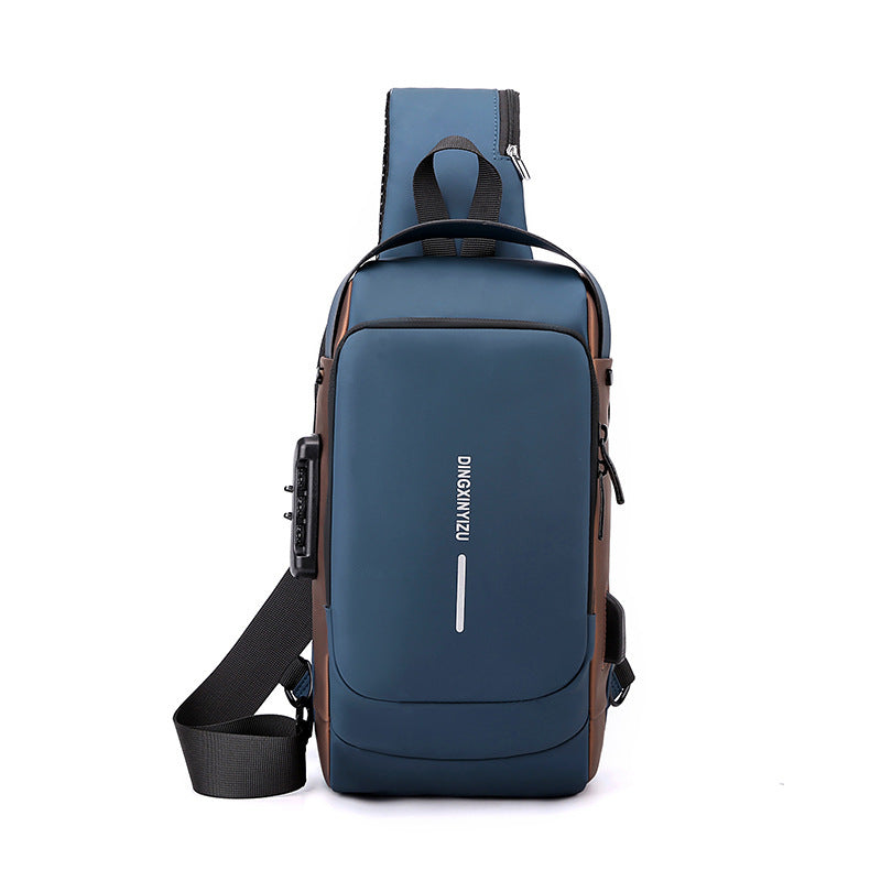 Lock Messenger Bag For Large-capacity Business Commuting