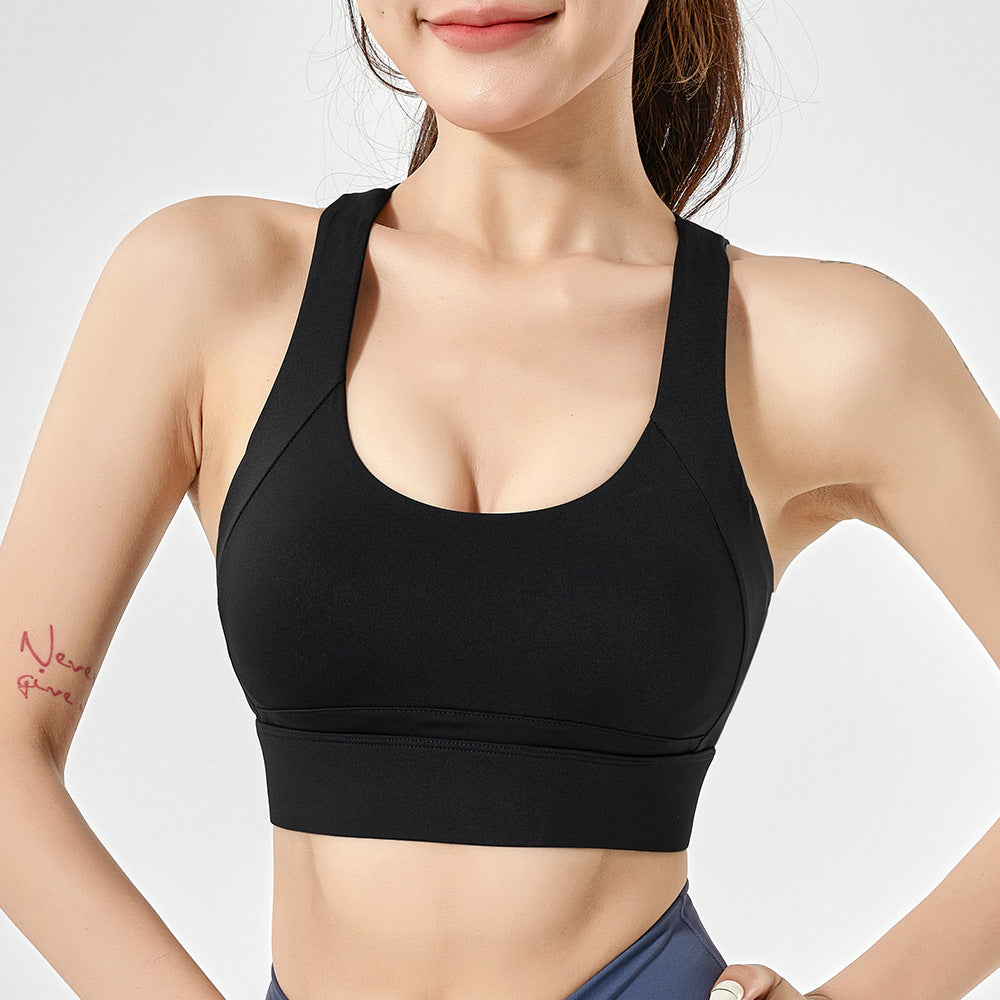 Women's Temperament Fashion Solid Color Sports Underwear Bra