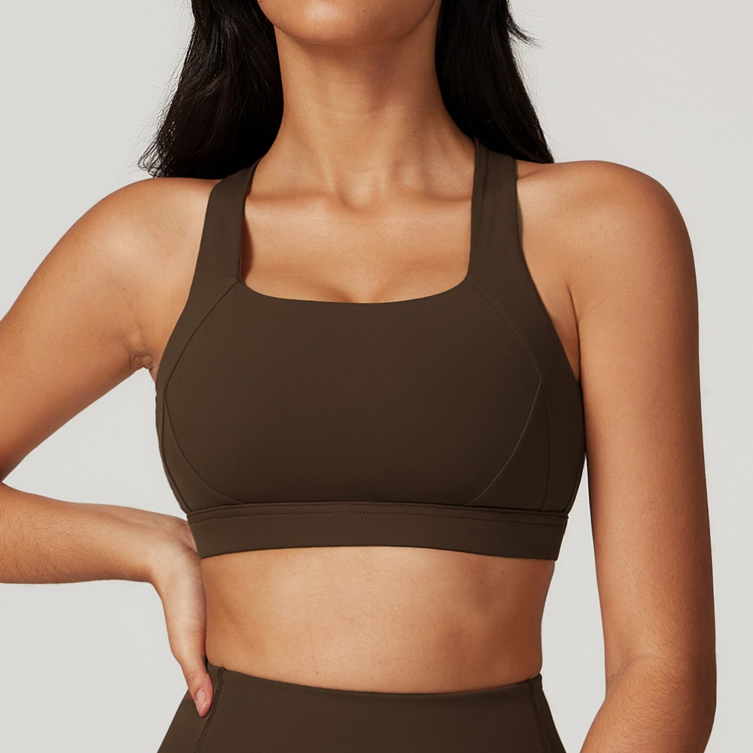 Women's Temperament Fashion Solid Color Sports Underwear Bra