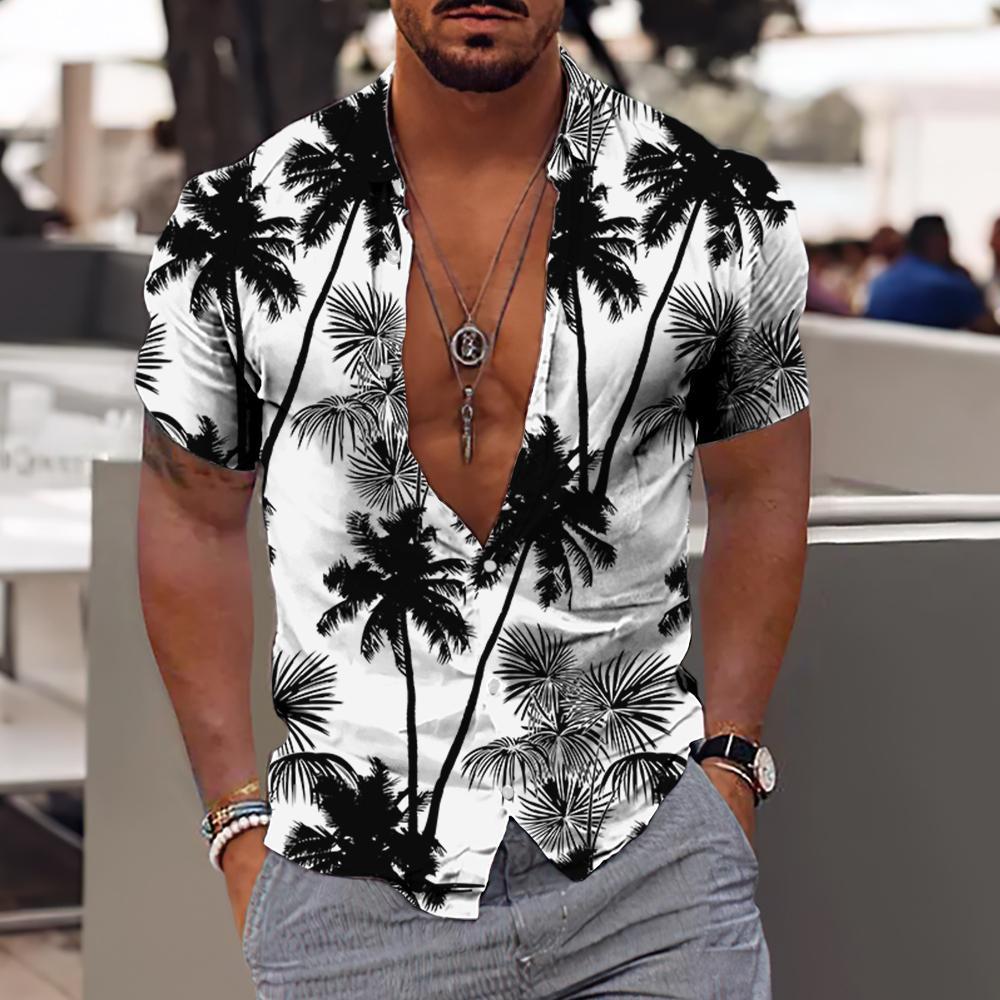 Hawaii Short Sleeve Men's Lapel Shirt