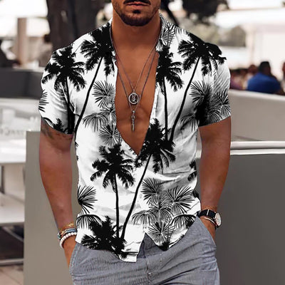 Hawaii Short Sleeve Men's Lapel Shirt