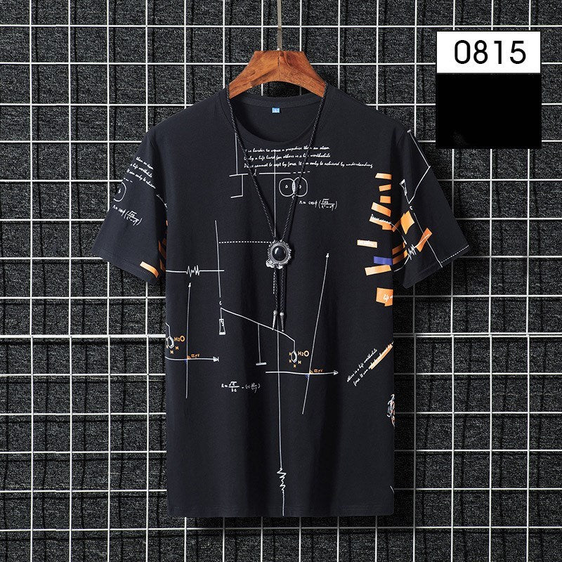 Large cotton round neck T-shirt for men