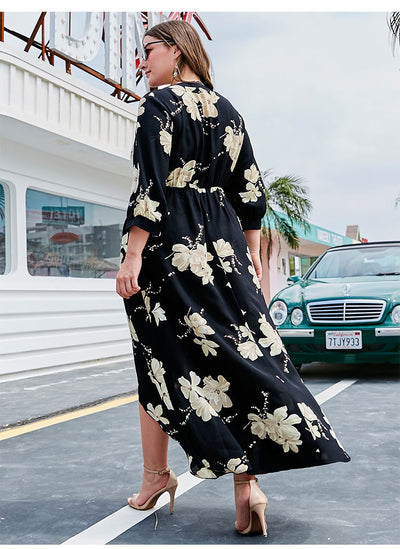 Irregular plus size dress