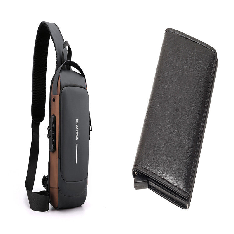 Lock Messenger Bag For Large-capacity Business Commuting