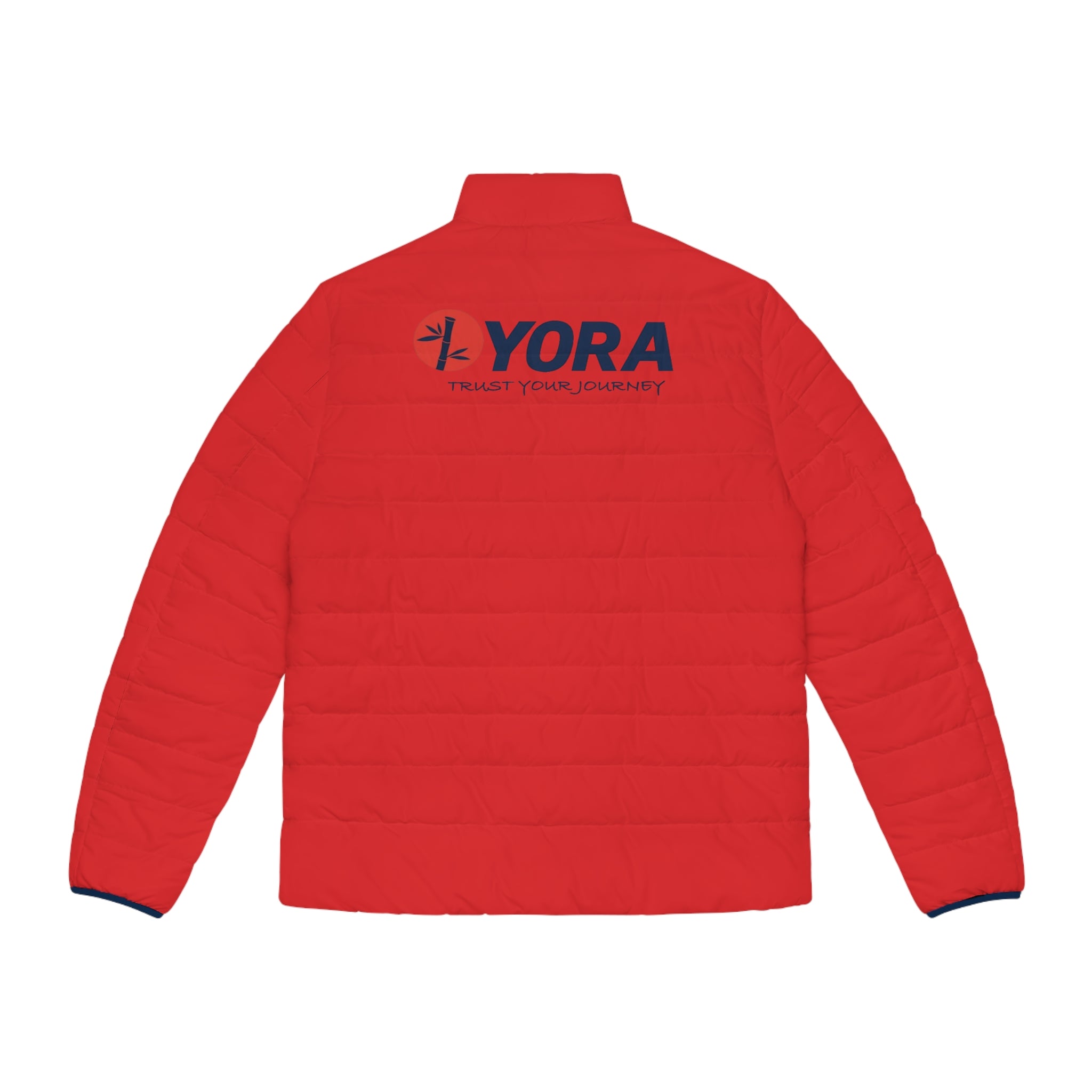 Men's Red Puffer Jacket (AOP)