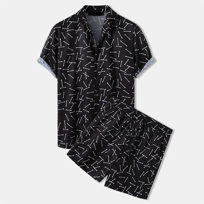 New Men's Hawaii Beach Print Suit