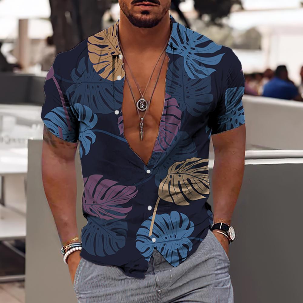 Hawaii Short Sleeve Men's Lapel Shirt