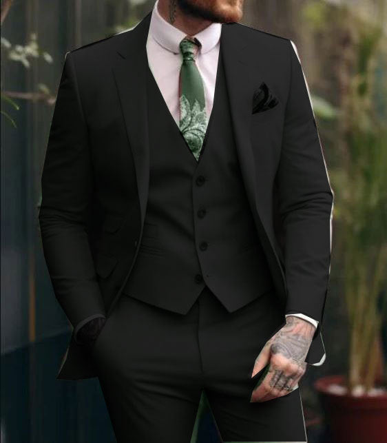 Plus-sized Plus Size Slim Fit Suit Three-piece Suit