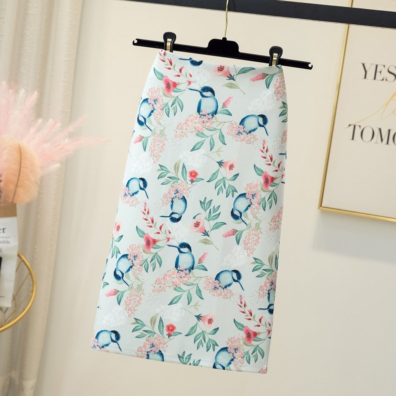 Court Women's Printed Wear Pencil Sheath Skirt