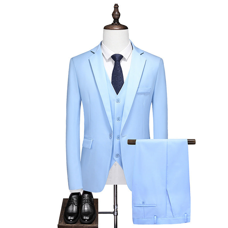 Men's Business Suit - Solid Color Leisure Formal Wear
