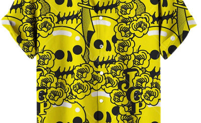 Printed Skull Pattern Casual Shirt Hawaii