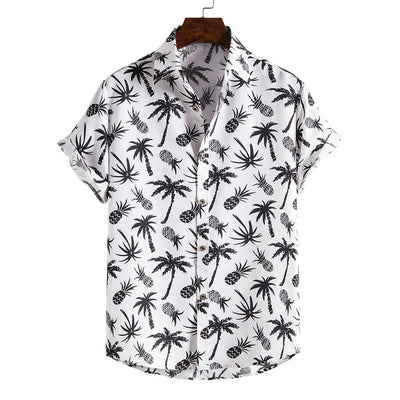 Spring And Summer Men's Beach Hawaii Short Sleeve Printed Shirt