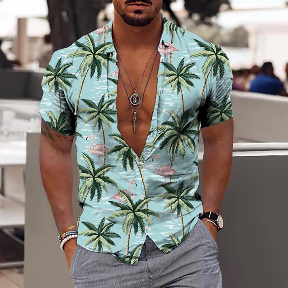 Hawaii Short Sleeve Men's Lapel Shirt