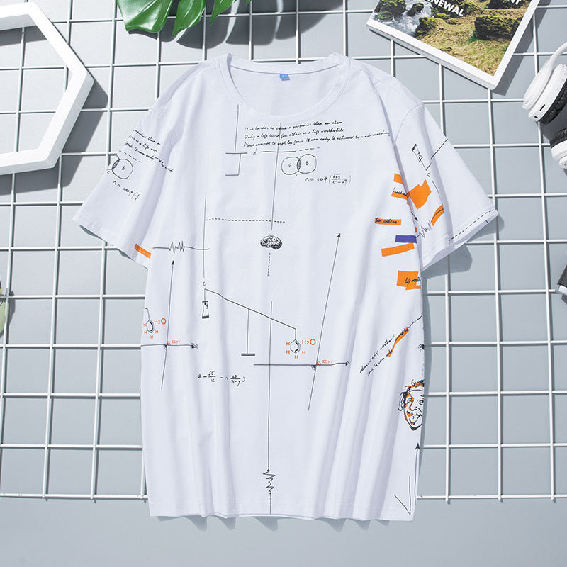 Large cotton round neck T-shirt for men
