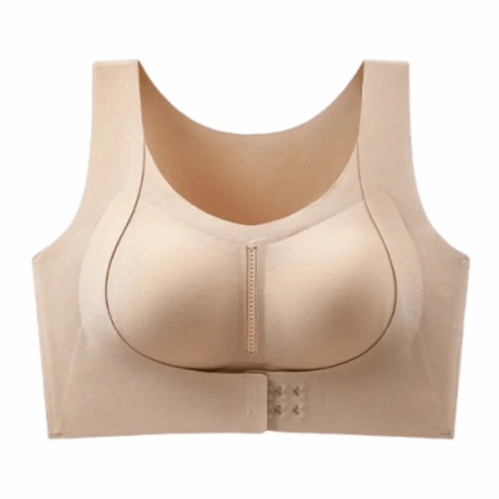 2 in 1 Posture Corrector Bra Shockproof Adjustable Front Closure Bra Thin Widened Shoulder Straps Anti-Sagging Brassiere Ladies