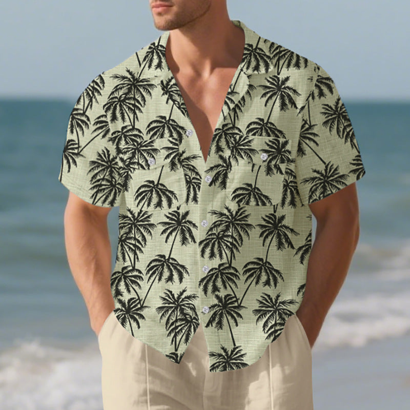European And American Men's Beach Short Sleeve