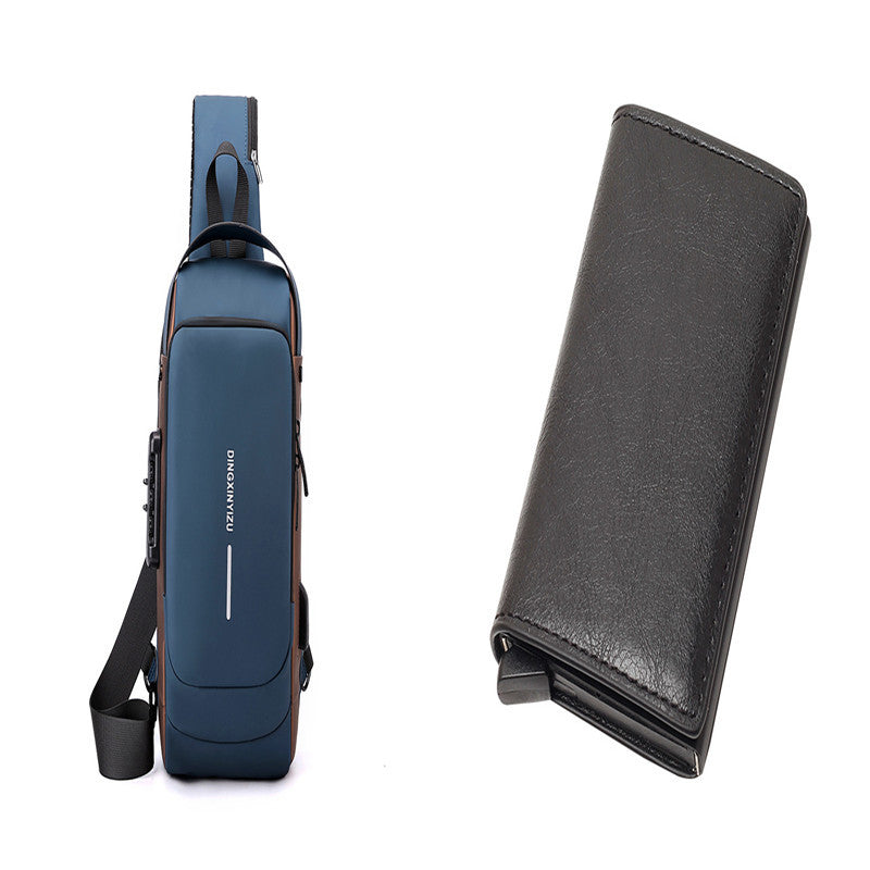 Lock Messenger Bag For Large-capacity Business Commuting