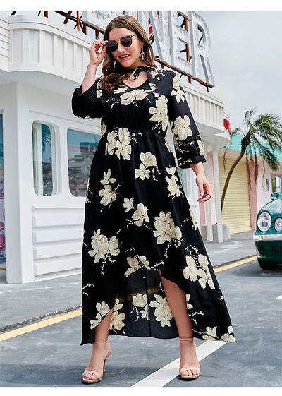 Irregular plus size dress