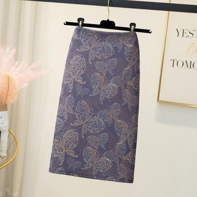 Court Women's Printed Wear Pencil Sheath Skirt