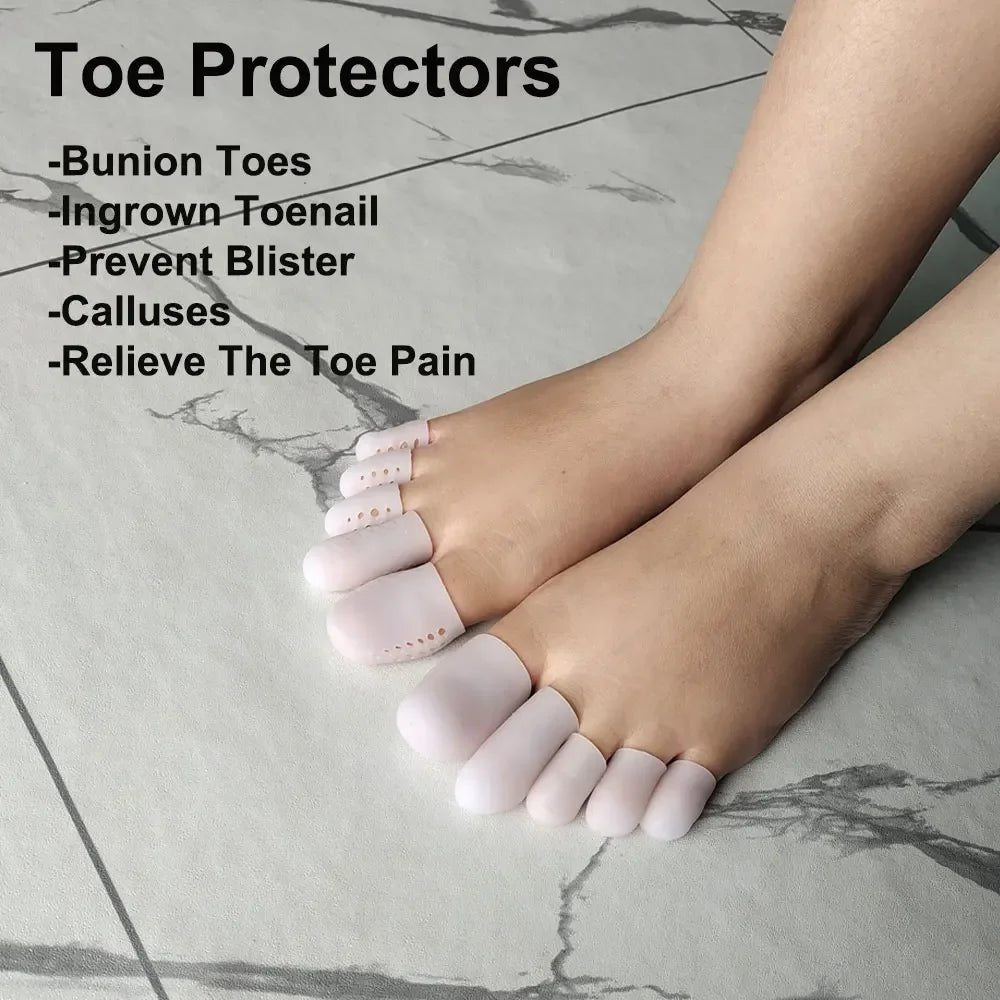1pcs Breathable Toe Protectors For Ingrown Nails, Hammer Toes, Greek Toe, Blisters Toe Separator Relieving Toe Rubbing