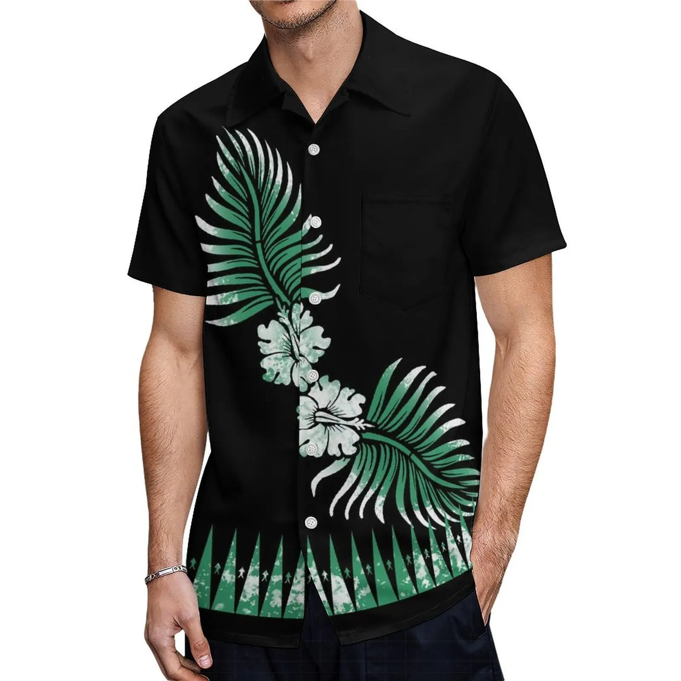 Polynesian Islands Hd Print Fashion Wear Mumu Women'S Square Neck Puffy Sleeve Dress With Summer Men'S Aloha Shirt