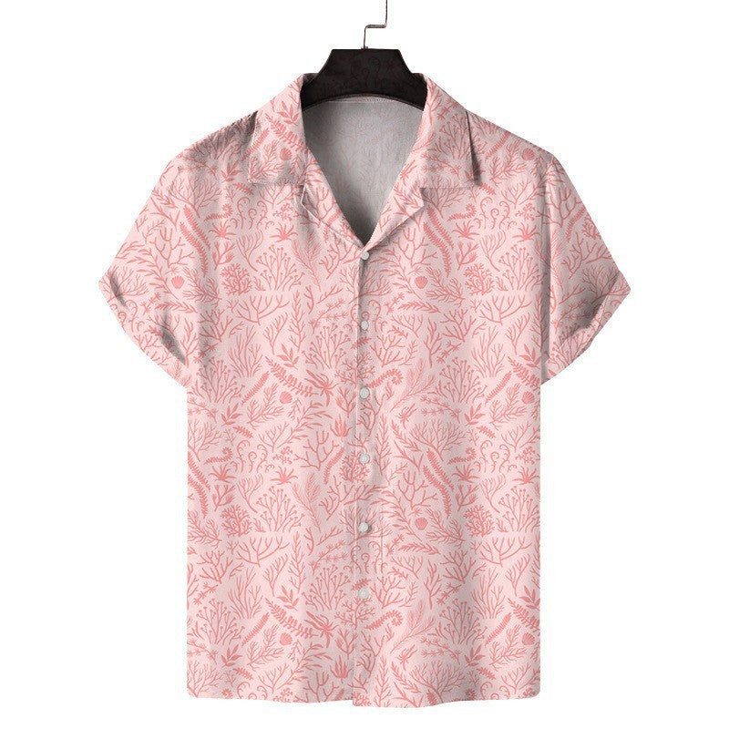 Men's Hawaii Beach 3D Printed Short Sleeve