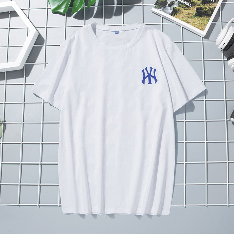 Large cotton round neck T-shirt for men