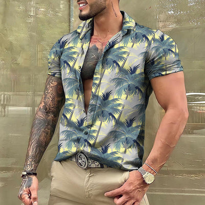 Hawaii Short Sleeve Men's Lapel Shirt