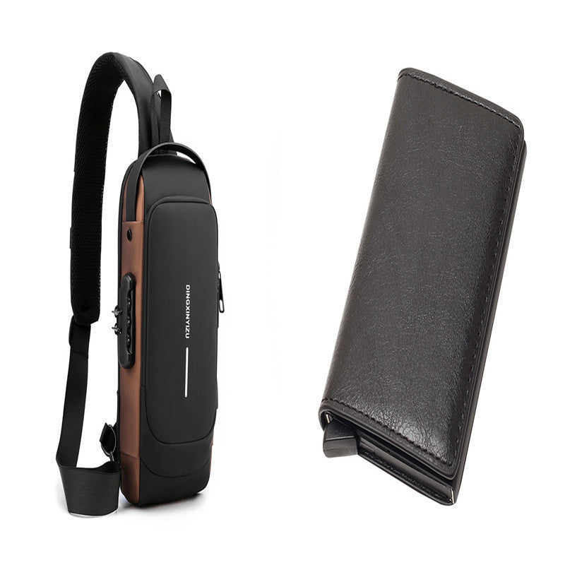 Lock Messenger Bag For Large-capacity Business Commuting