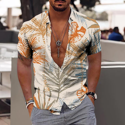 Hawaii Short Sleeve Men's Lapel Shirt