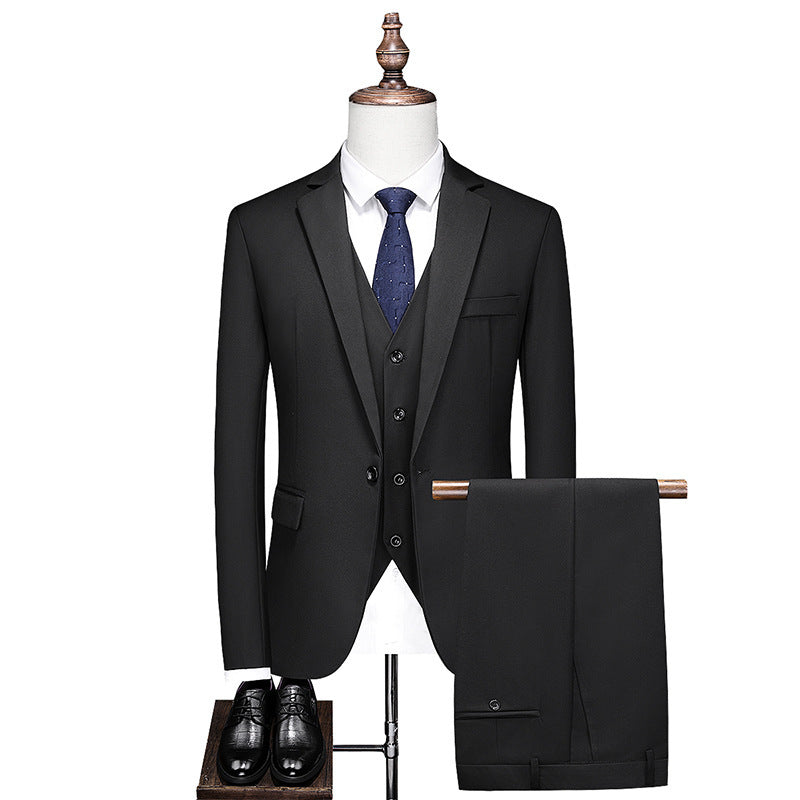 Men's Business Suit - Solid Color Leisure Formal Wear