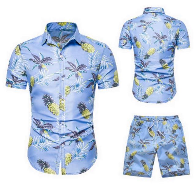 Summer Couple Casual Hawaii Beach Suit