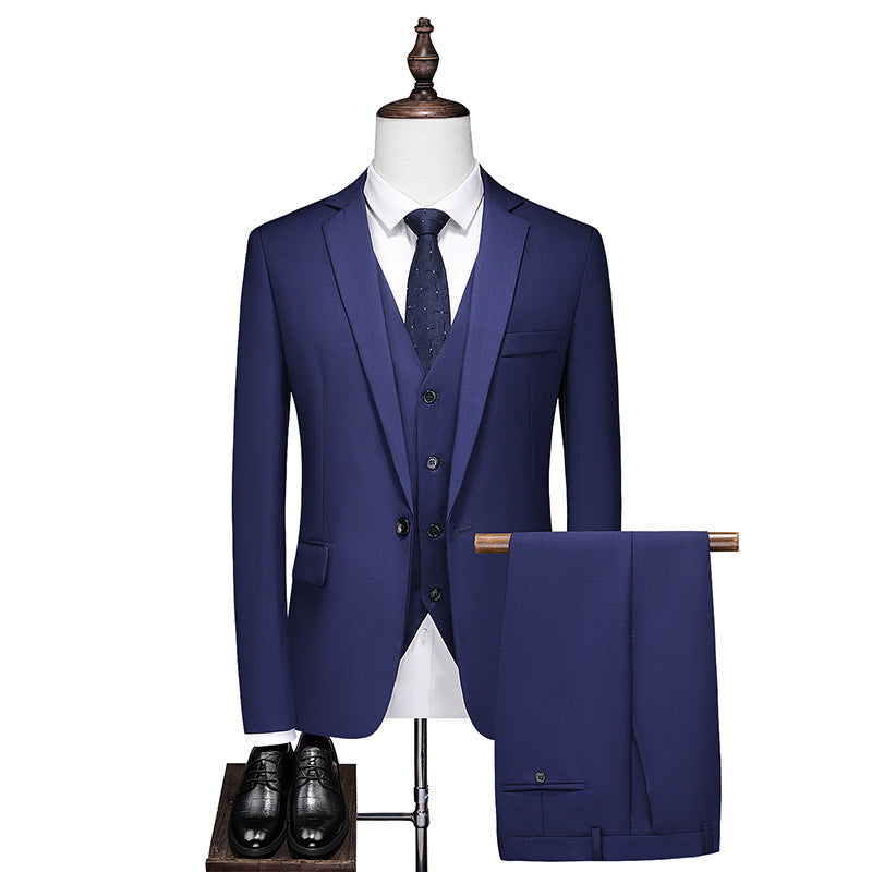Men's Business Suit - Solid Color Leisure Formal Wear