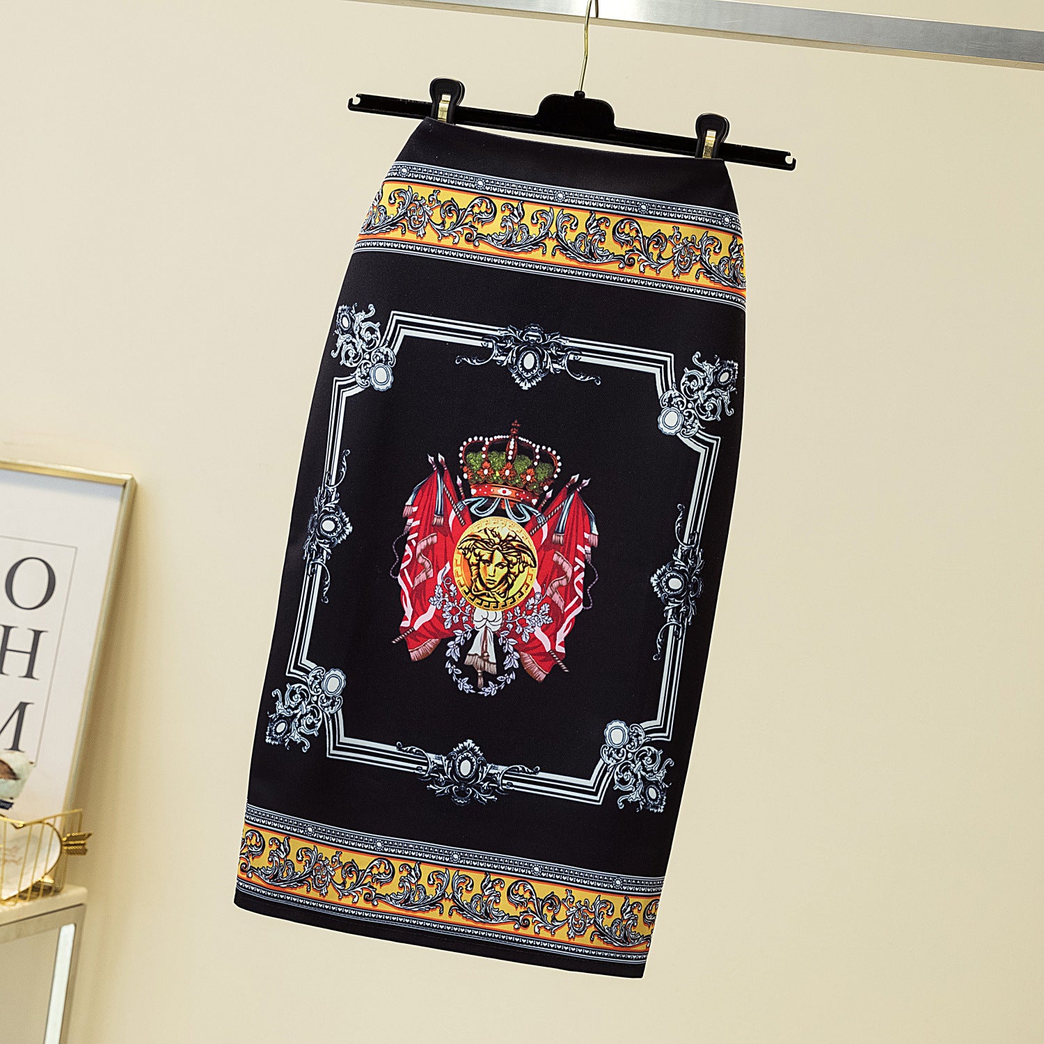 Court Women's Printed Wear Pencil Sheath Skirt