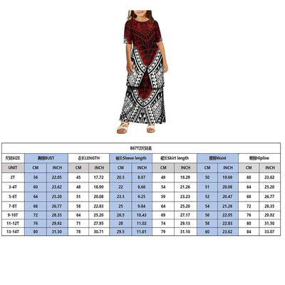 New Design Women And Girls' Round-Neck Puletasi Two-Piece Dress Set Polynesian Island Design Men'S Aloha Shirt Family Set