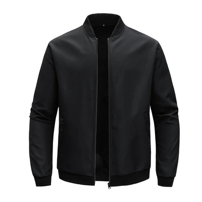 2025New Spring and Autumn New Baseball Collar Short Loose Solid Color Jacket Men's Business Casual Thin Coat Trend puffer jacket