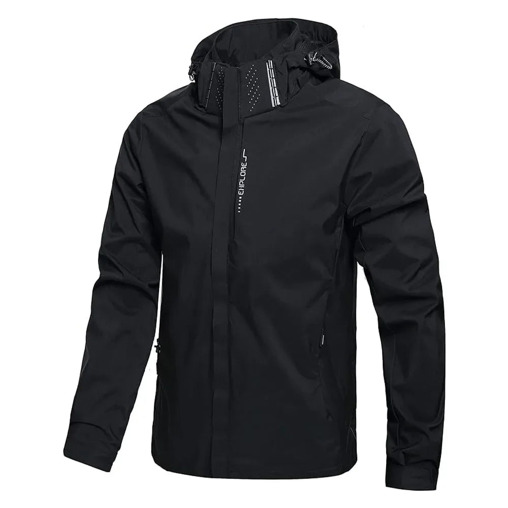2025 Men's new waterproof raincoat Lightweight outer hooded outdoor raincoat windproof jacket Climbing outdoor jacket