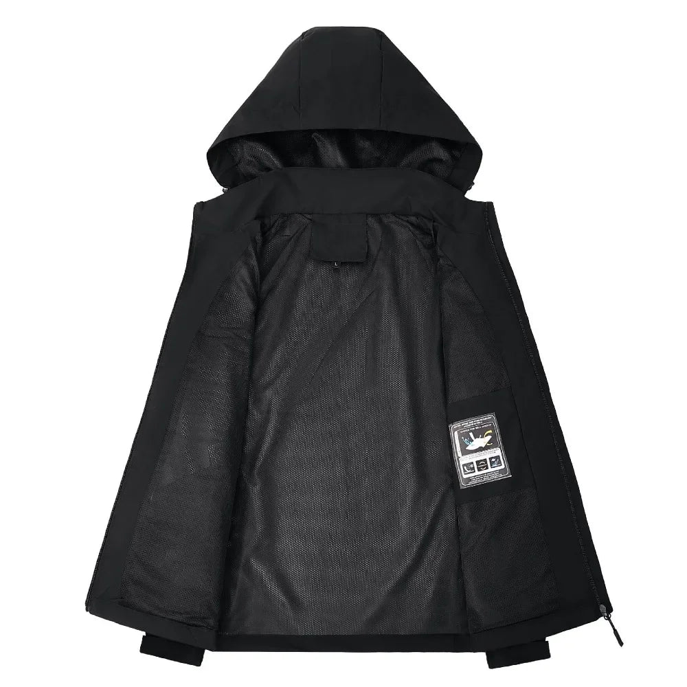 2025 Men's new waterproof raincoat Lightweight outer hooded outdoor raincoat windproof jacket Climbing outdoor jacket