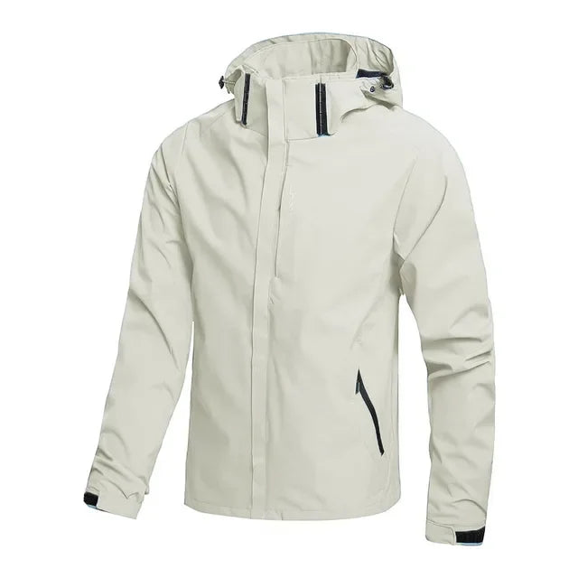 2025 Men's new waterproof raincoat Lightweight outer hooded outdoor raincoat windproof jacket Climbing outdoor jacket