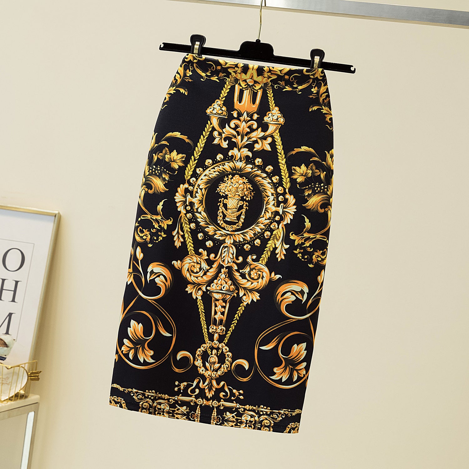 Court Women's Printed Wear Pencil Sheath Skirt