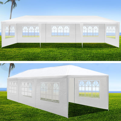 10x30' Wedding Party Canopy Tent Outdoor Gazebo With 8 Removable Sidewalls