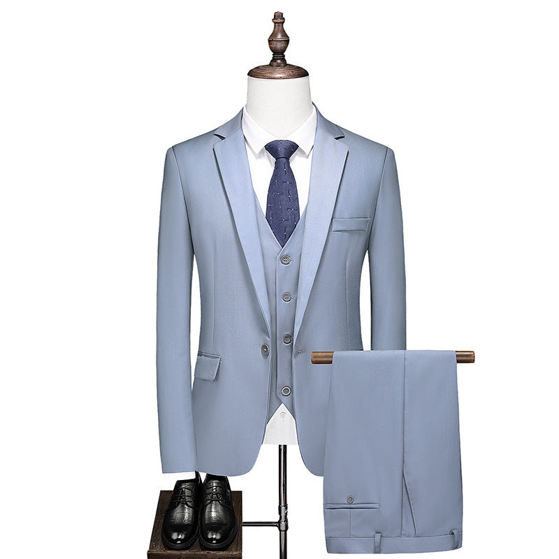 Men's Business Suit - Solid Color Leisure Formal Wear