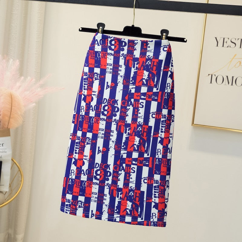 Court Women's Printed Wear Pencil Sheath Skirt