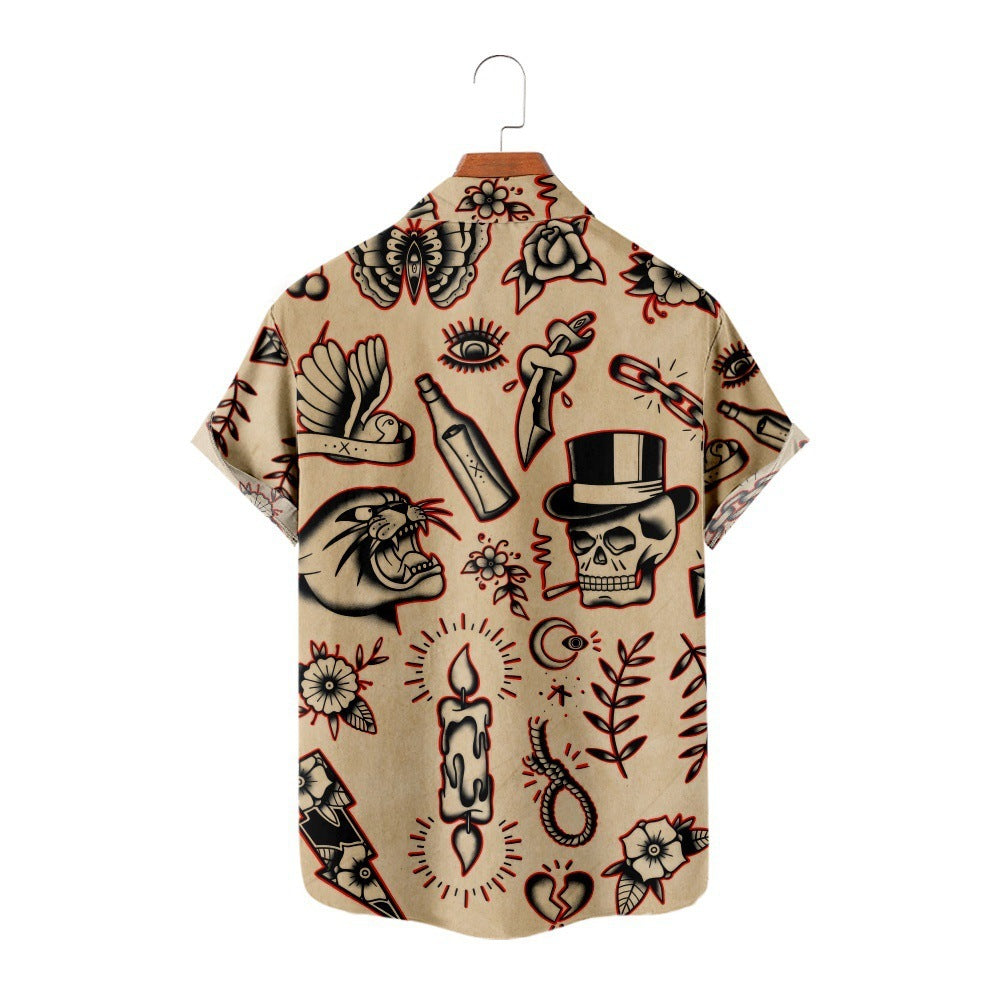 Hawaii Beach Shirt Personal Leisure Vacation Short Sleeve