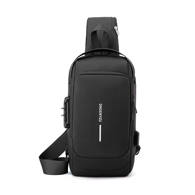 Lock Messenger Bag For Large-capacity Business Commuting