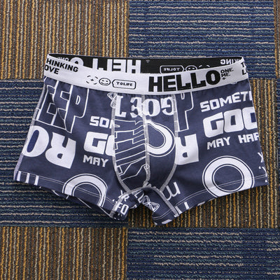 Printed Boxers Men's Underwear National Fashion Boxers Mid-waist