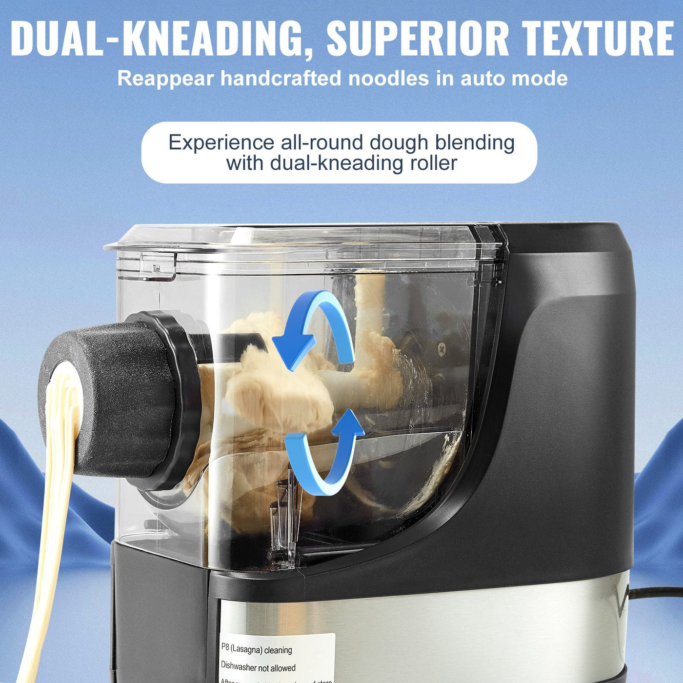 Electric Pasta Maker Automatic Noodle Making Machine With 8 Pasta Shape
