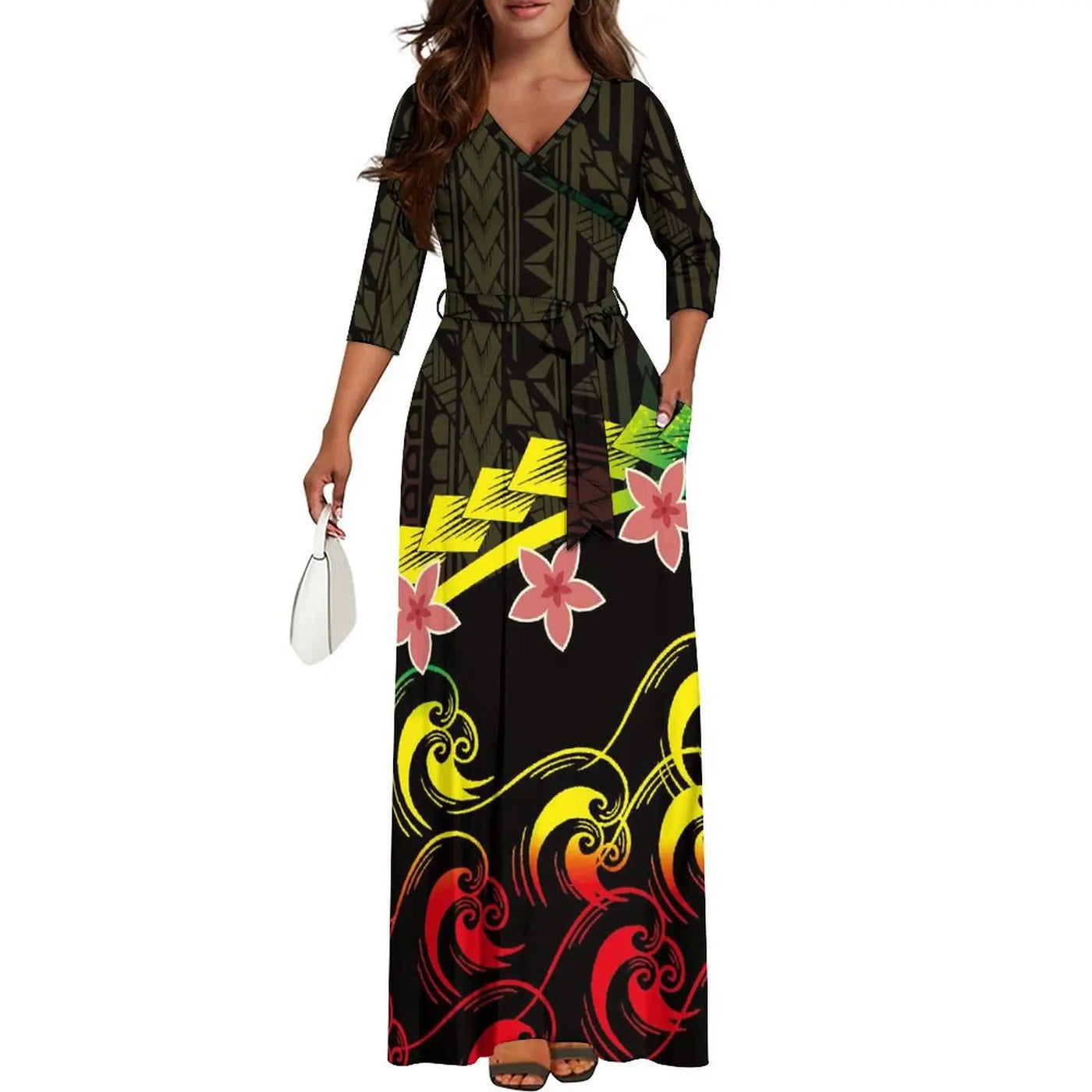 High-Quality New Design Couple Set Slim-Fitting Half-Sleeve Women'S Dress Polynesian Island Custom Men'S Aloha Shirt